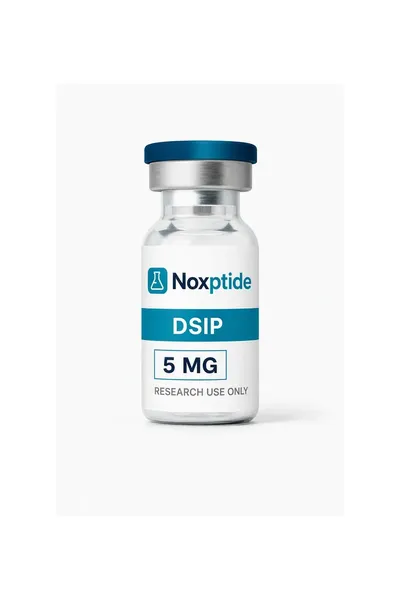 DSIP 5 mg research peptide vial — Noxptide, ≥99% (HPLC) purity, UK COA verified
