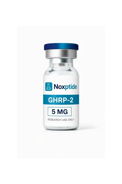 GHRP-2 5 mg research peptide vial — Noxptide, ≥99% (HPLC) purity, UK COA verified