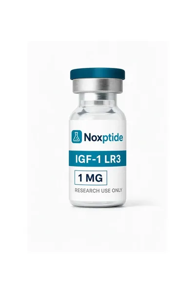 IGF-1 LR3 1 mg research peptide vial — Noxptide, ≥99% (HPLC) purity, UK COA verified