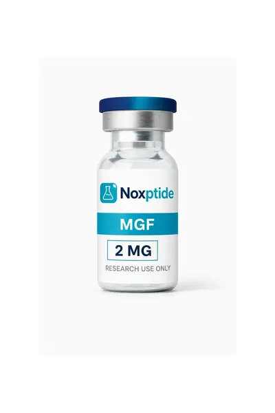 MGF 2 mg research peptide vial — Noxptide, ≥99% (HPLC) purity, UK COA verified