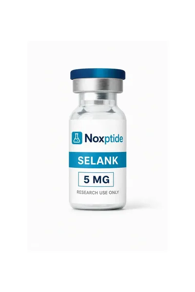 Selank 5 mg research peptide vial — Noxptide, ≥99% (HPLC) purity, UK COA verified