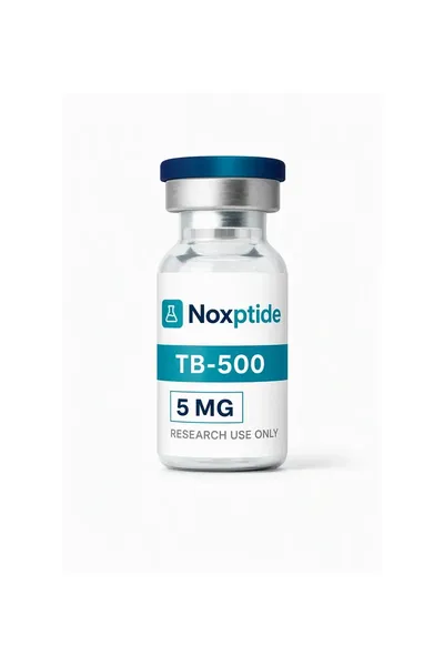 TB-500 5 mg research peptide vial — Noxptide, ≥99% (HPLC) purity, UK COA verified