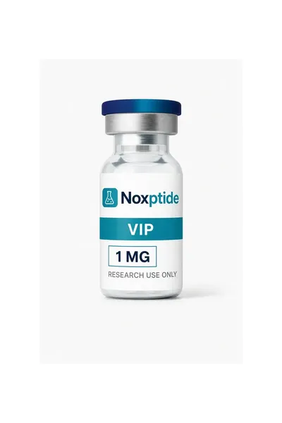 VIP 1 mg research peptide vial — Noxptide, ≥99% (HPLC) purity, UK COA verified